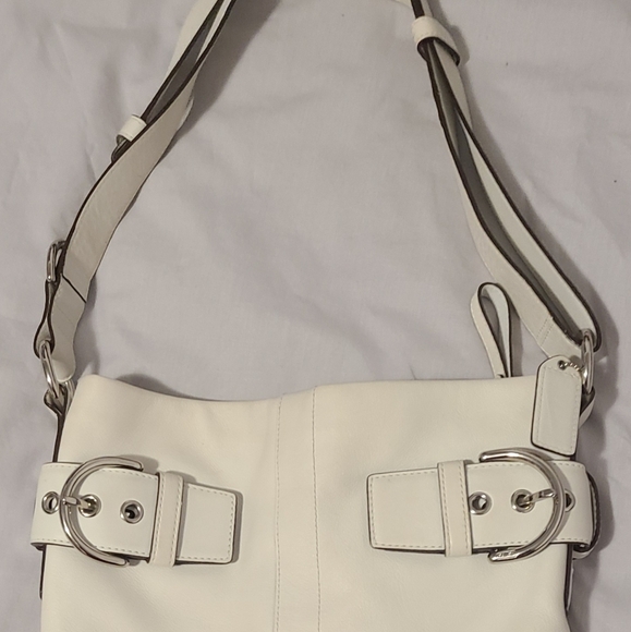 Coach Handbags - White Coach Shoulder Bag